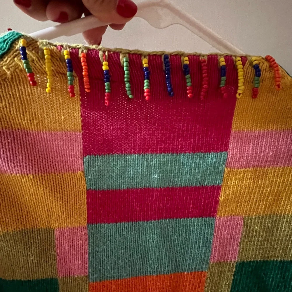 Michael Simon Multicolor Knit Cardigan from 1993! - Picture 6 of 7